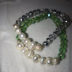 Birthstone Pearl Bracelet (set of 2)